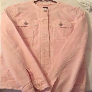 Pink denim jacket